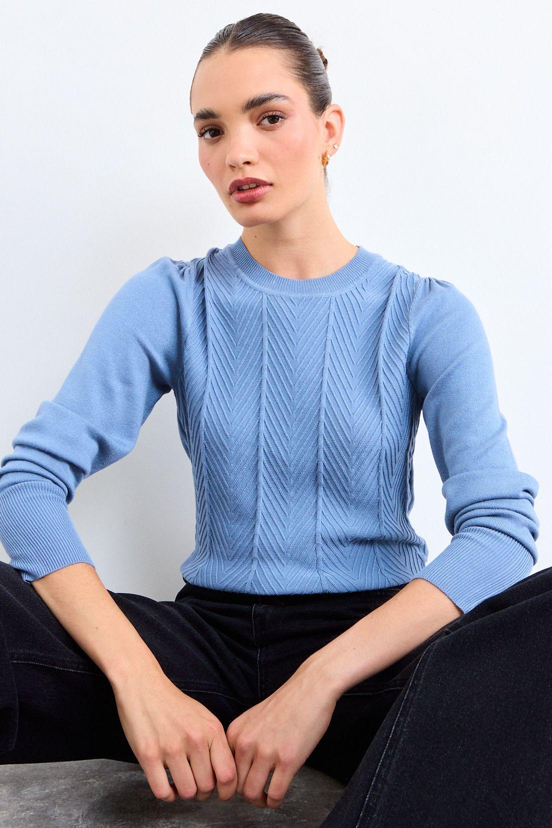 Sweater Liso Celeste iO 18120126023110-0