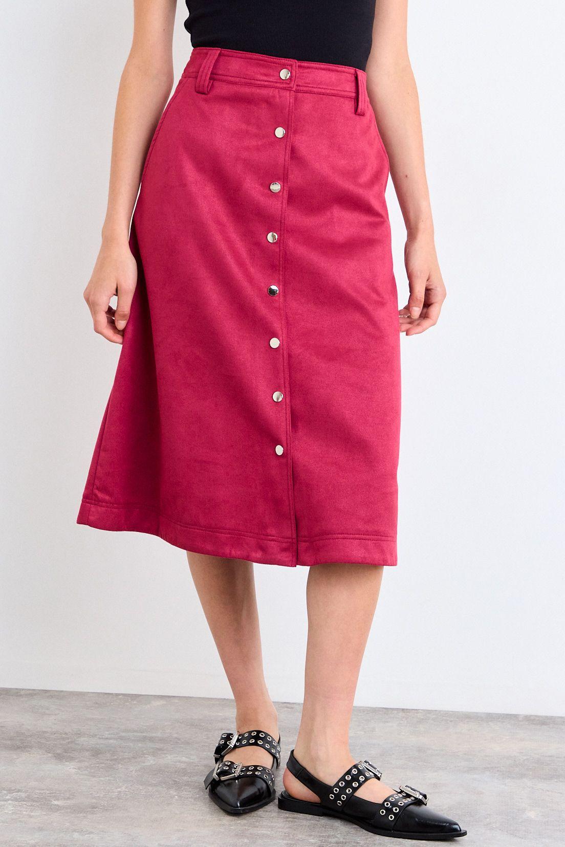 Falda Lisa Larga Burdeos iO 12304125002112-1