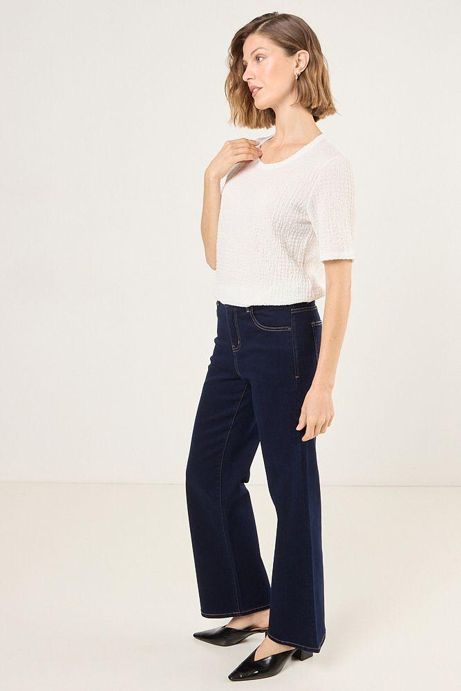 Polera Con Textura Arrugada Blanco Ma Griffe 14202225013101-3