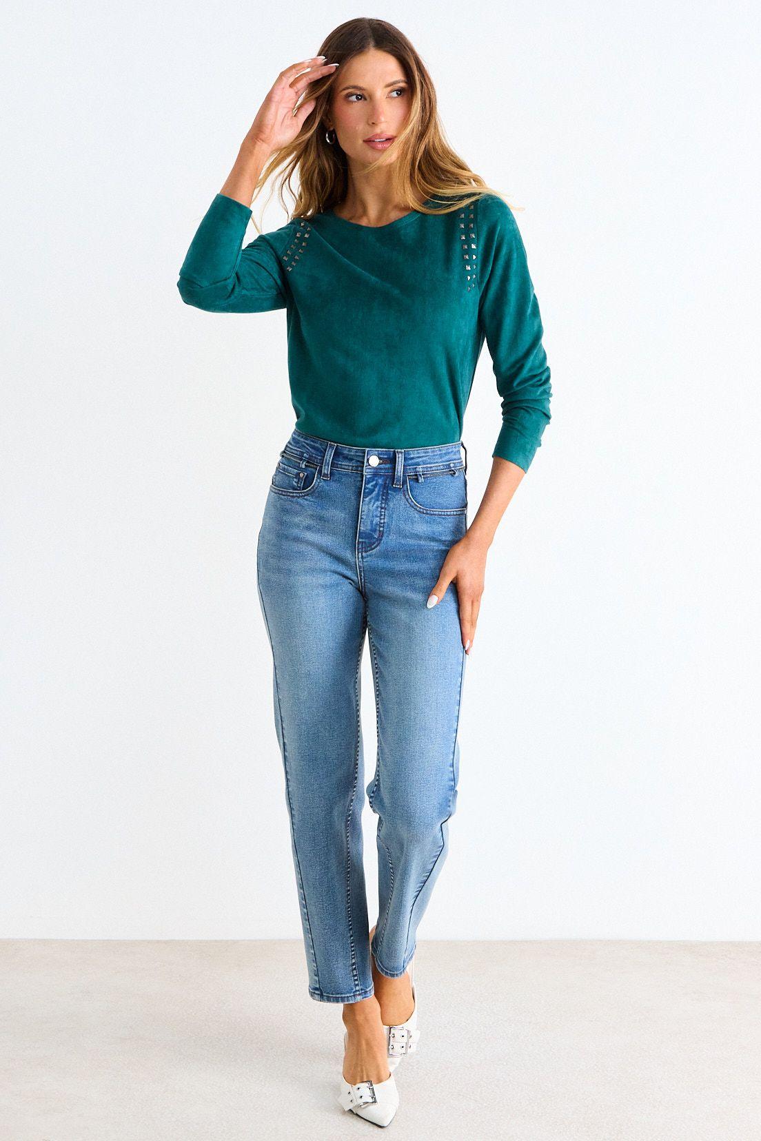 Polera Suede Manga Larga Verde Ash 14207126051217-3