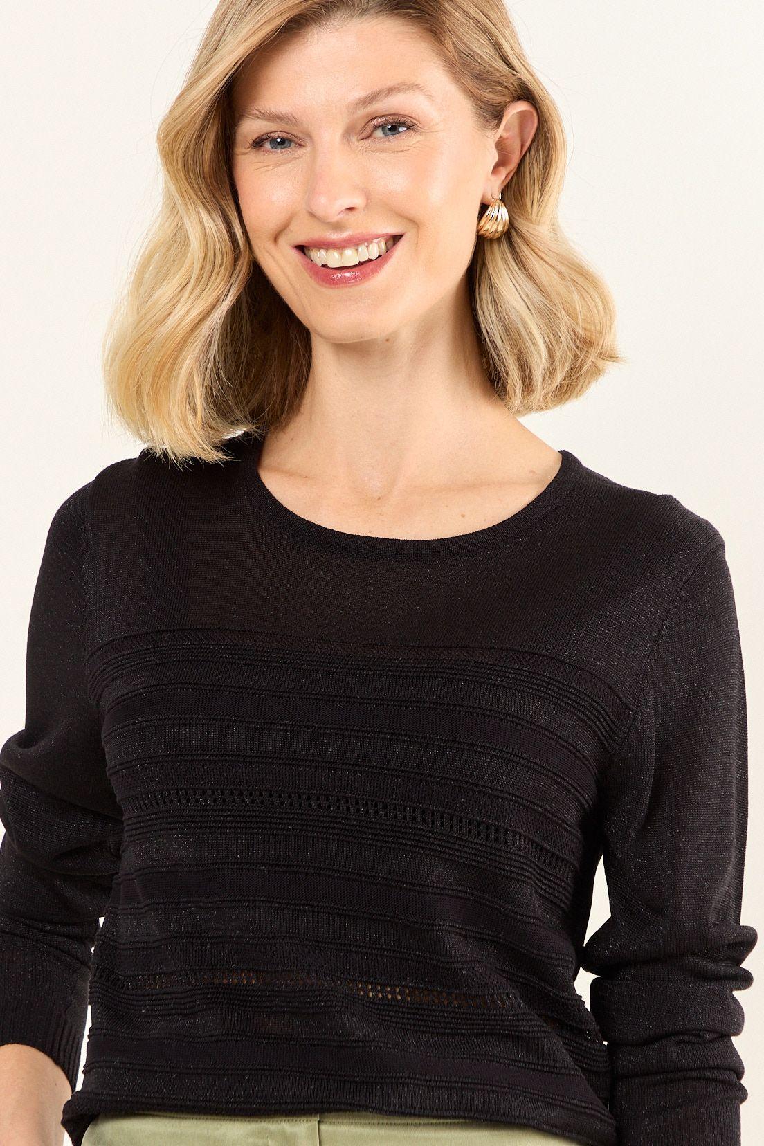 Tejido Cerrado Lurex Negro Ma Griffe 18102126050102-2