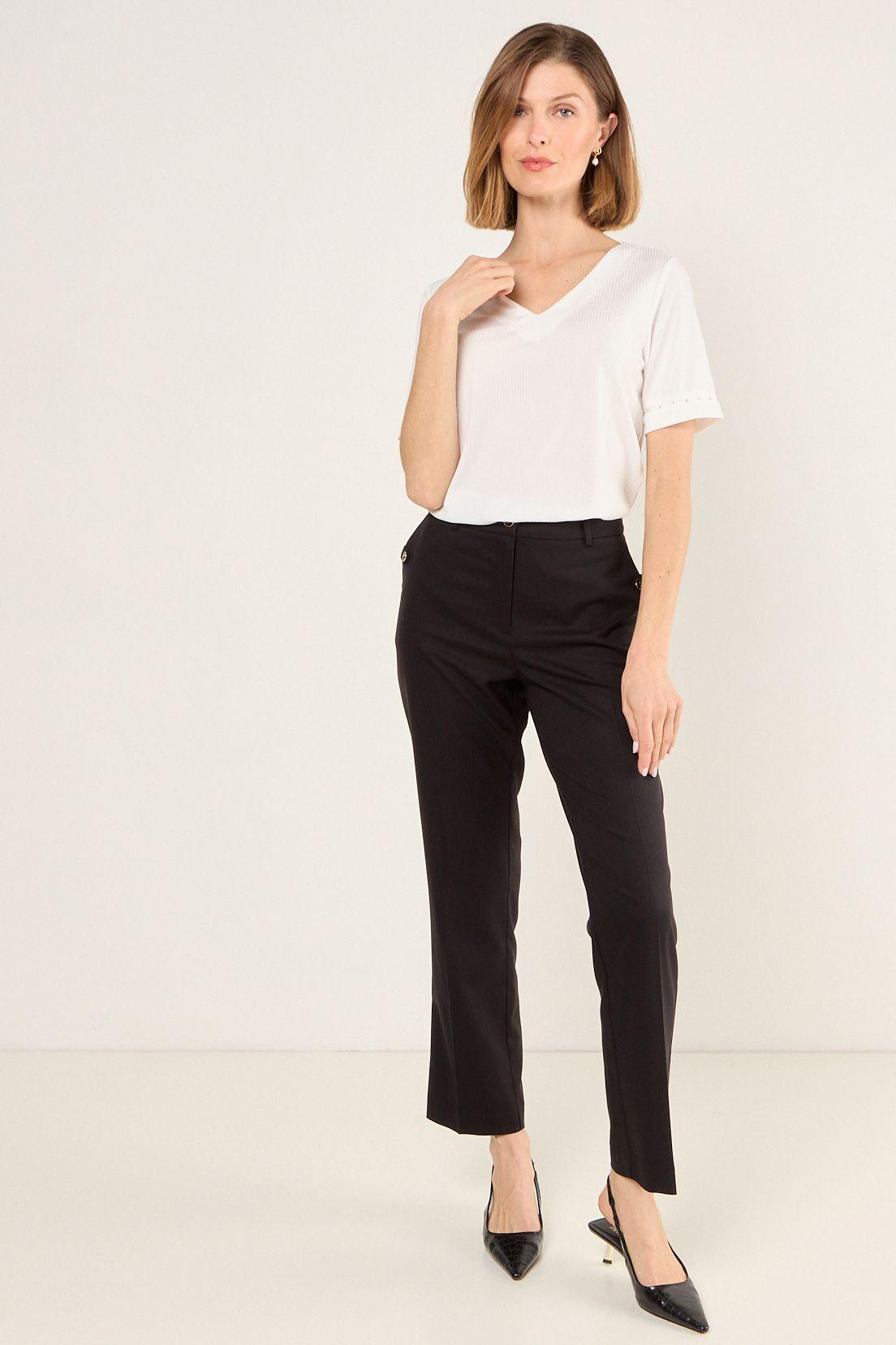 Polera Manga Corta Blanco Ma Griffe 14202225014101-4