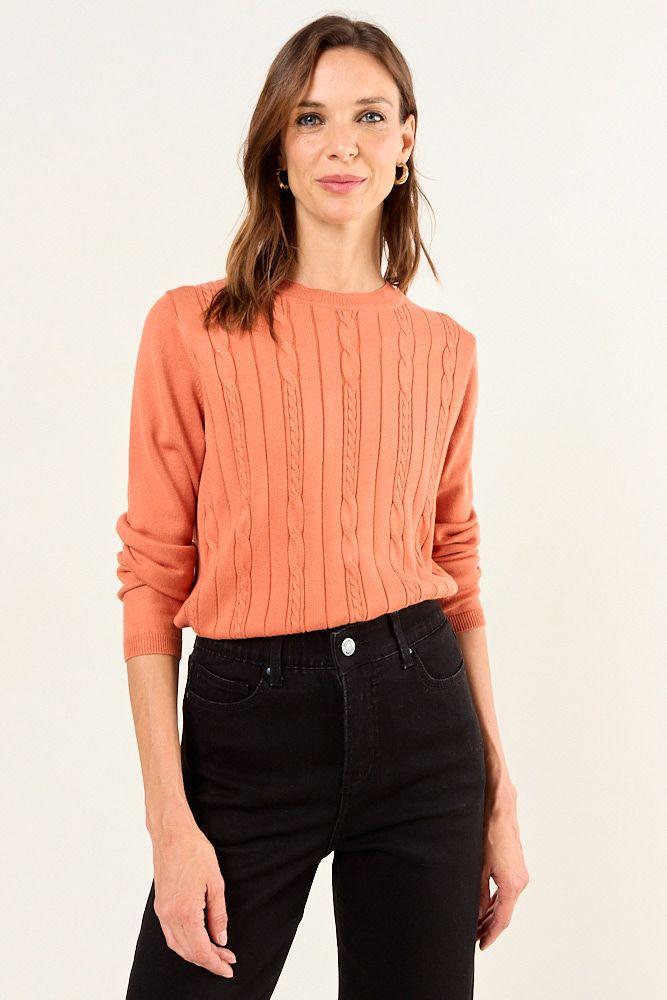 Tejido Escote Redondo Terracota Ma Griffe 18102126002214-0