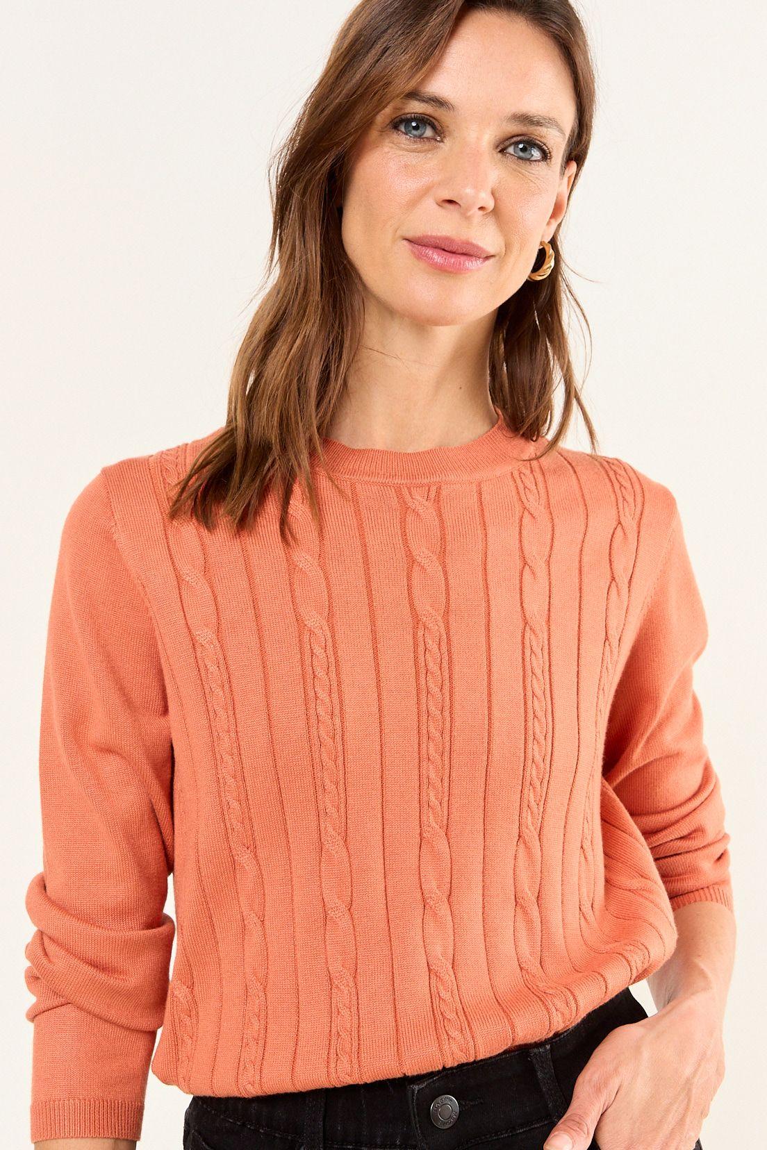 Tejido Escote Redondo Terracota Ma Griffe 18102126002214-1