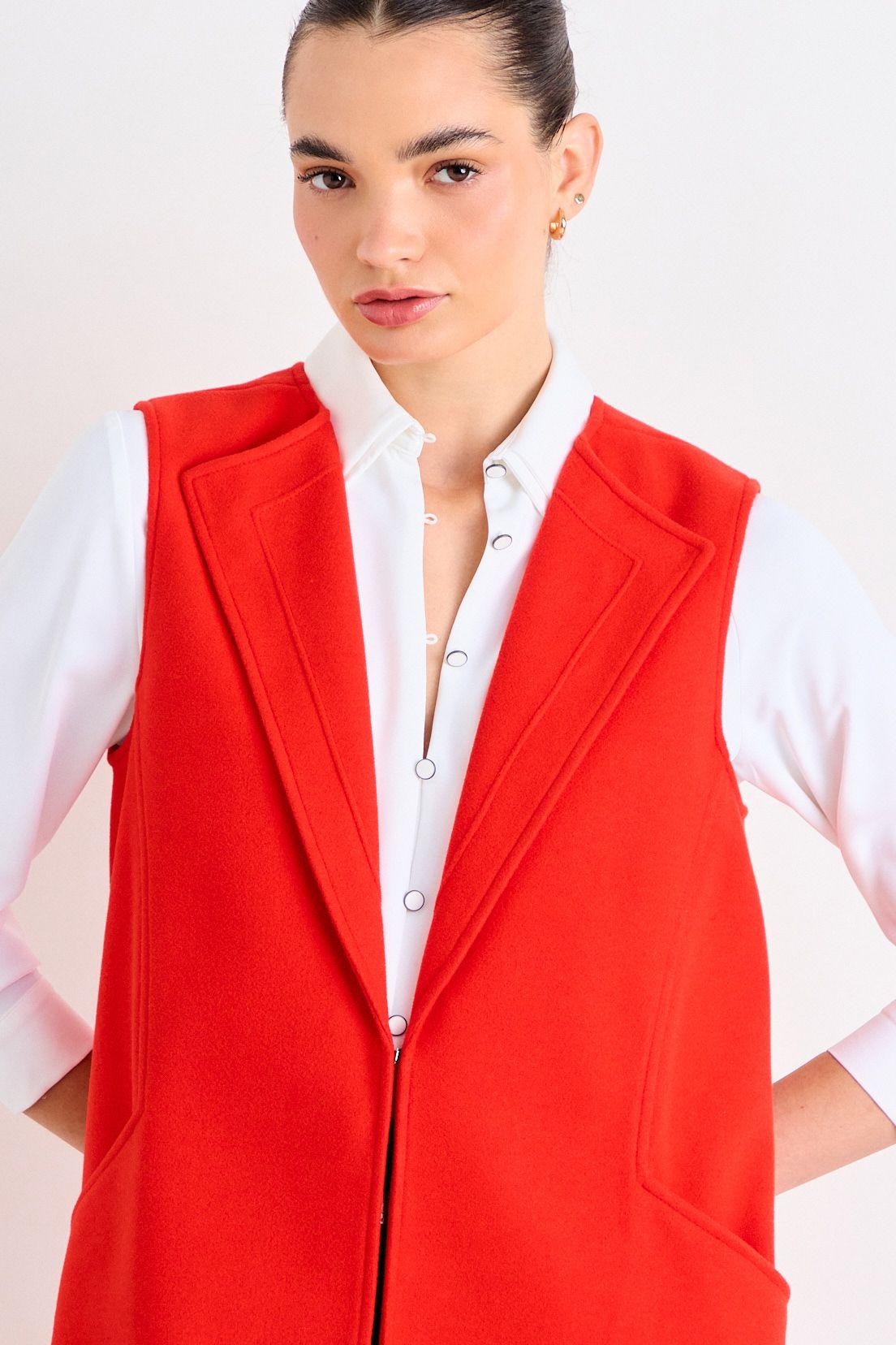 Chaqueton Sin Mangas Liso Rojo iO 17220126051114-2