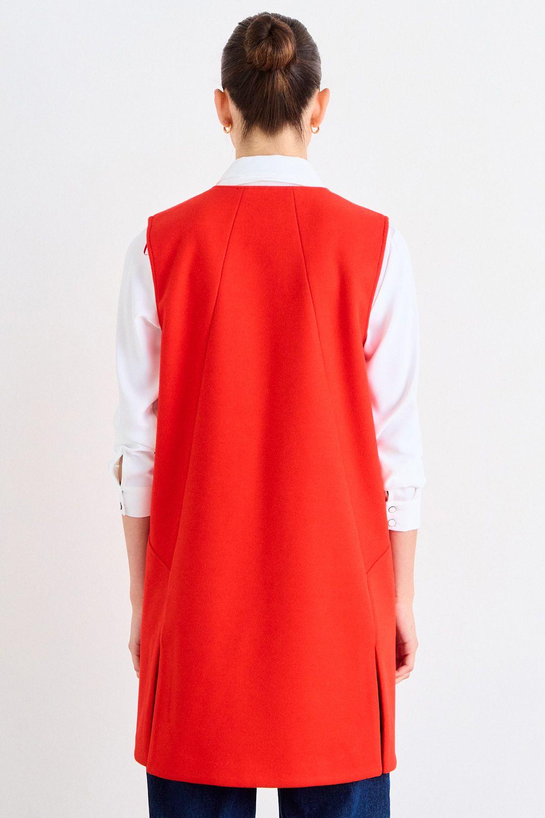 Chaqueton Sin Mangas Liso Rojo iO 17220126051114-3