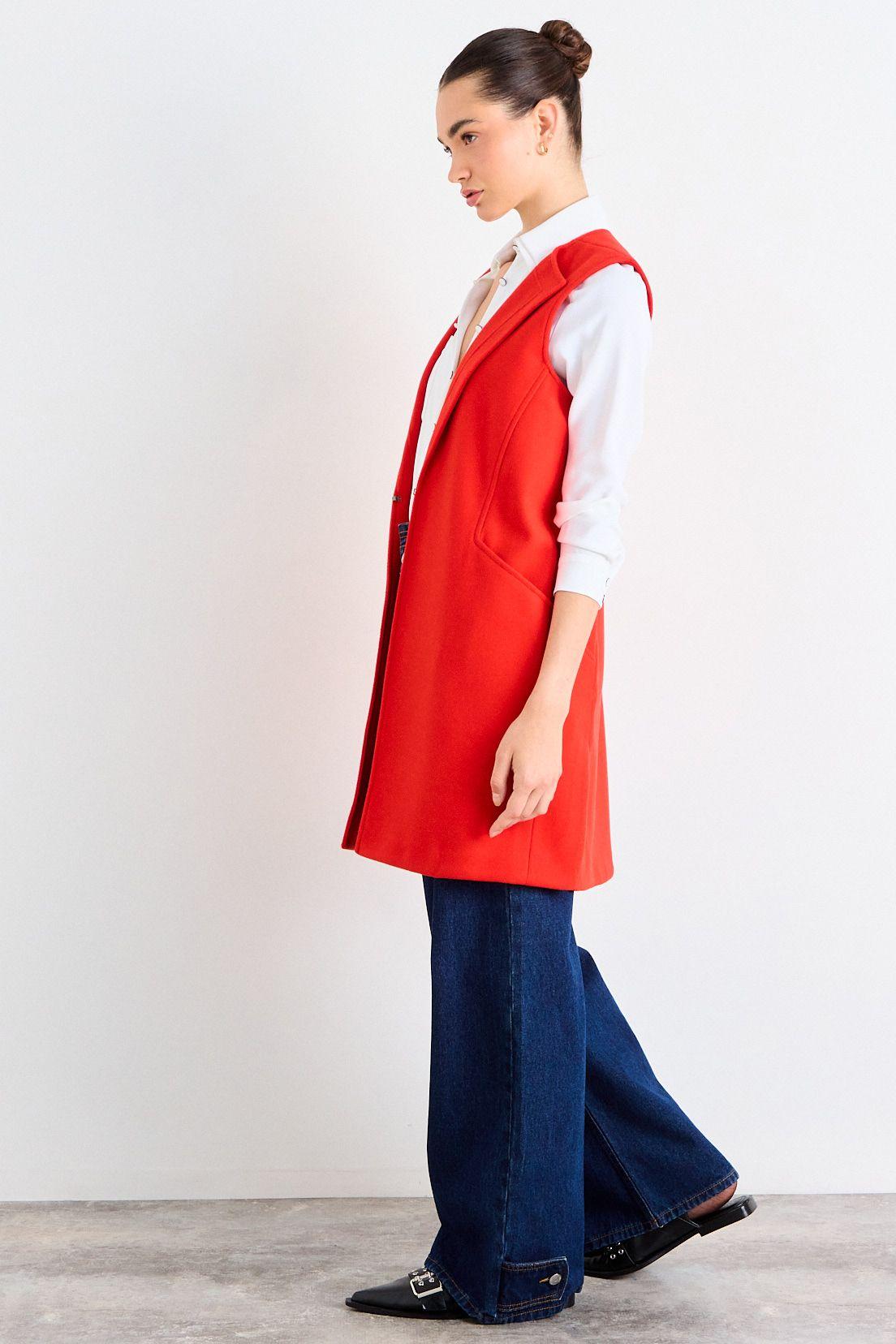 Chaqueton Sin Mangas Liso Rojo iO 17220126051114-4