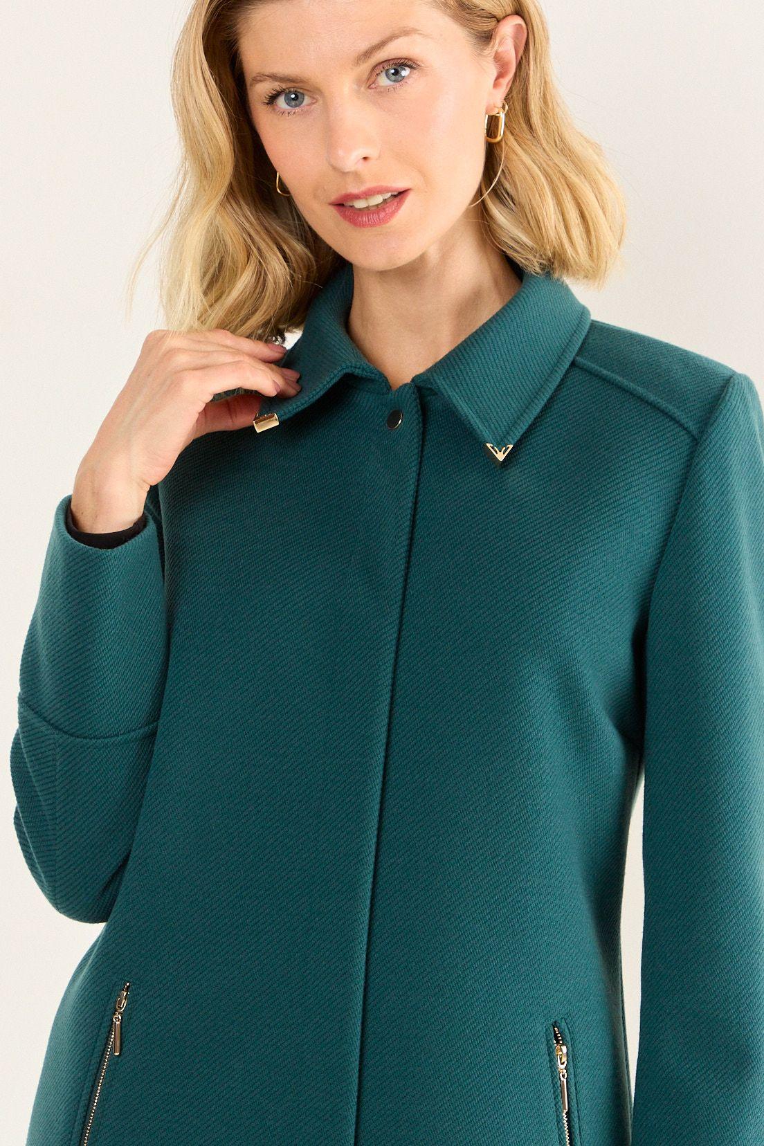 Chaqueton Cuello Camisero Verde Oliva Ma Griffe 17202126001107-1