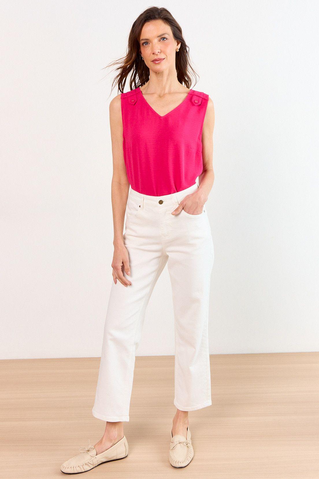 Blusas Sin Manga Fucsia Ma Griffe 14002226008116-4