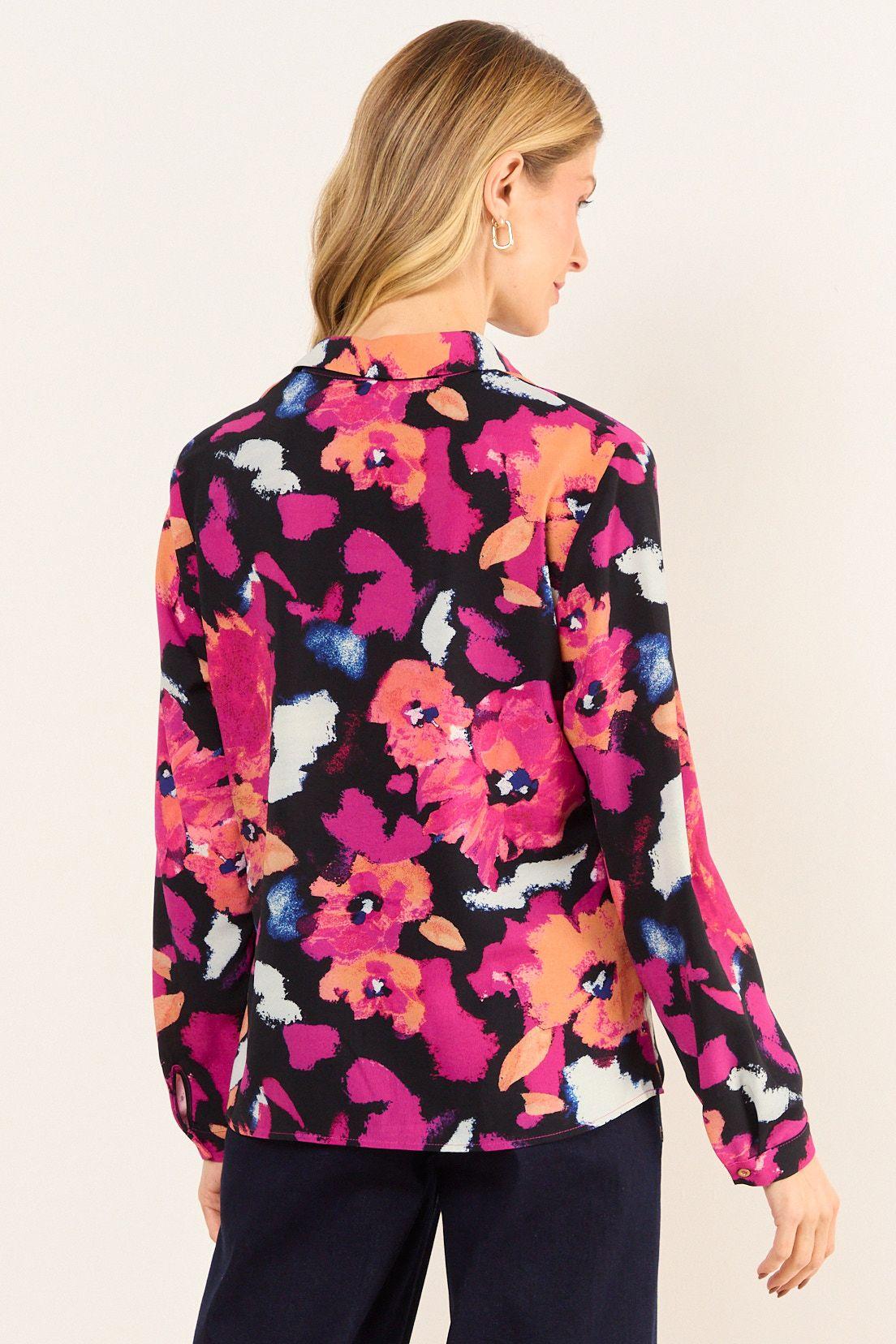 Blusa Camisera Estampada Negro Ma Griffe 14102226004102-2