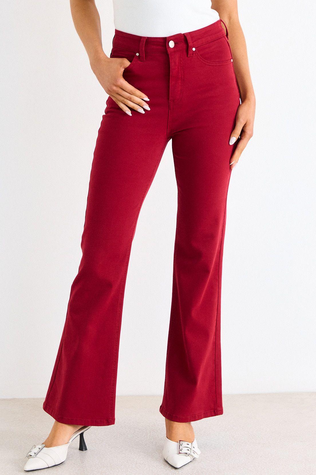 Flare Jeans Liso Burdeos Ash 11307126005112-2