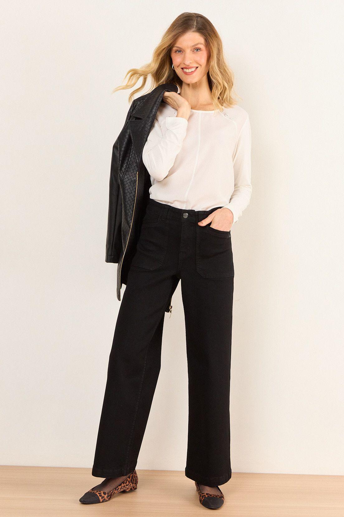 Jeans Wide Negro Ma Griffe 11302226001102-0