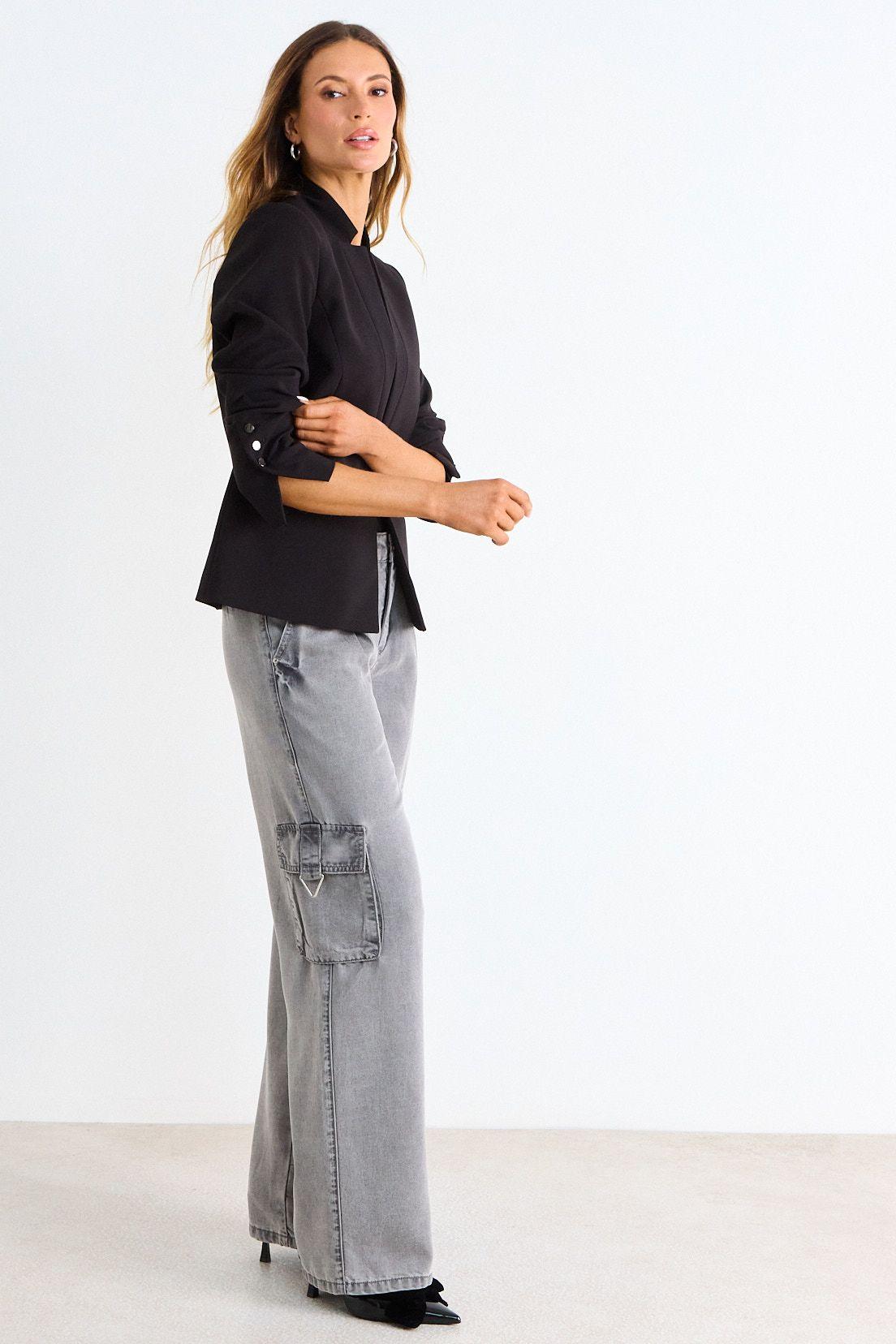 Blazer Liso De Tope Negro Ash 16007126053102-4