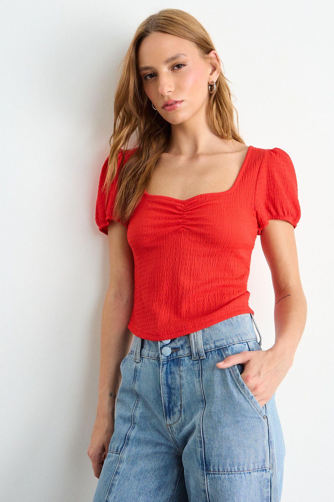 Polera Lisa Rojo iO 14220126001103-0