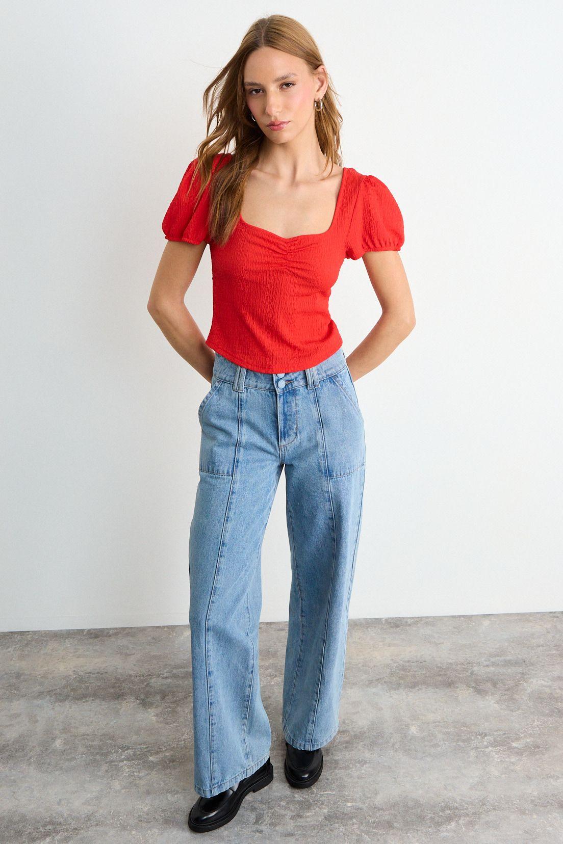 Polera Lisa Rojo iO 14220126001103-3