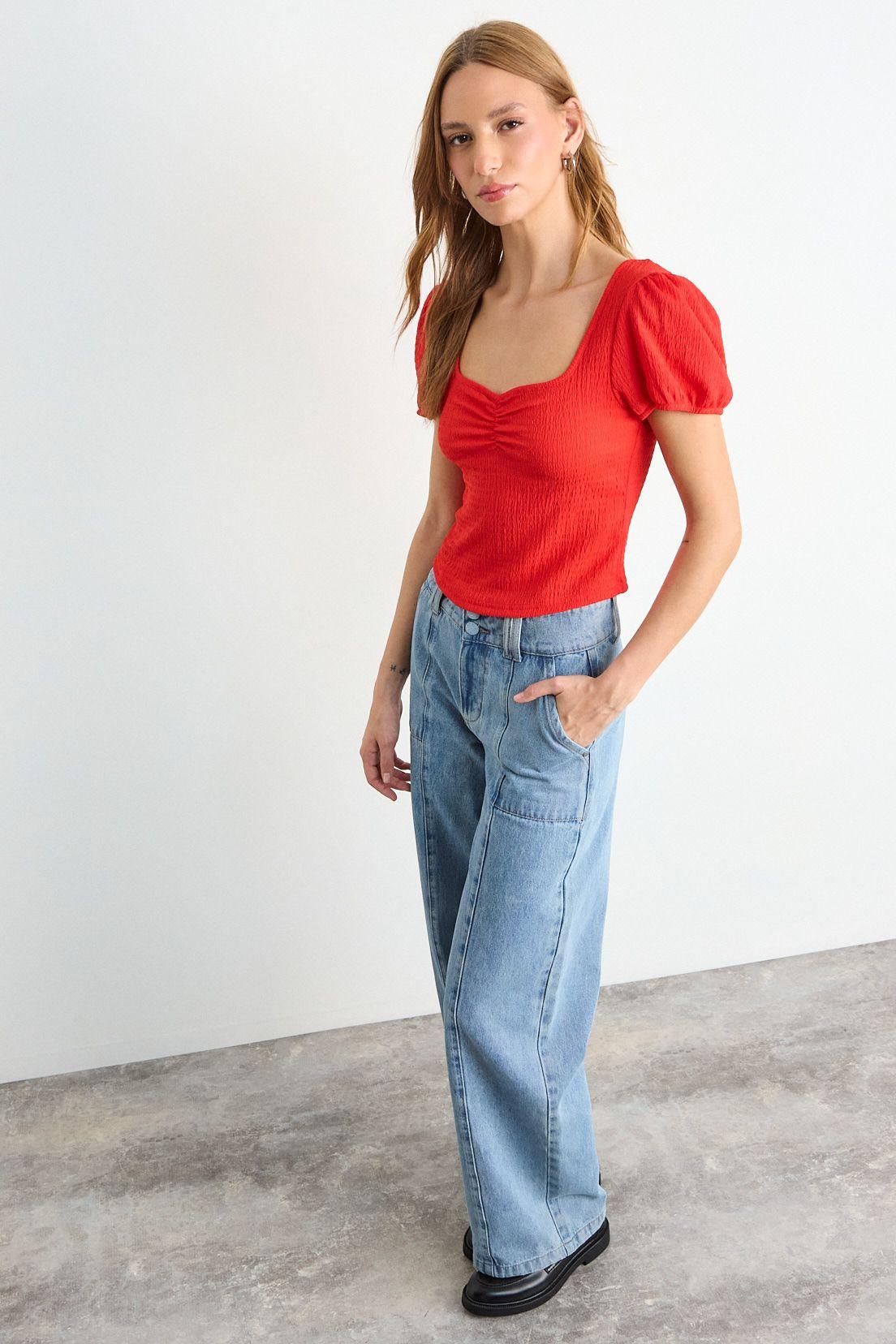 Polera Lisa Rojo iO 14220126001103-4