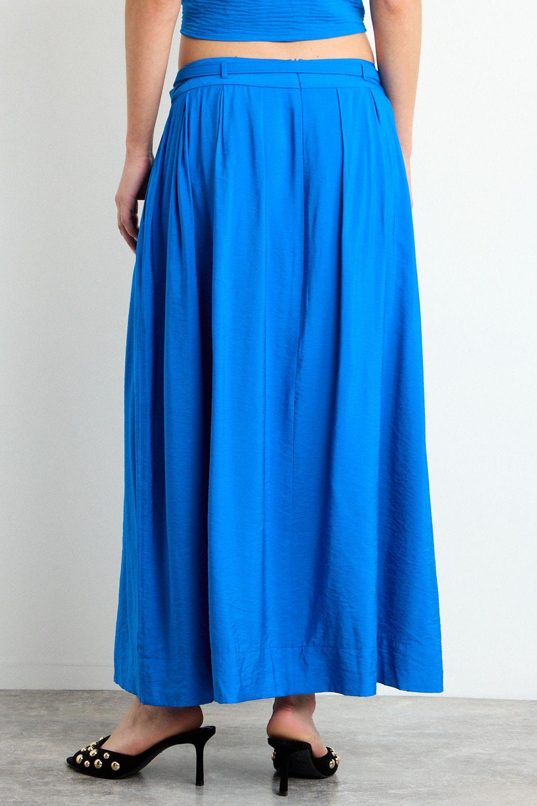 Falda Lisa Larga Azul iO 12320225051134-3