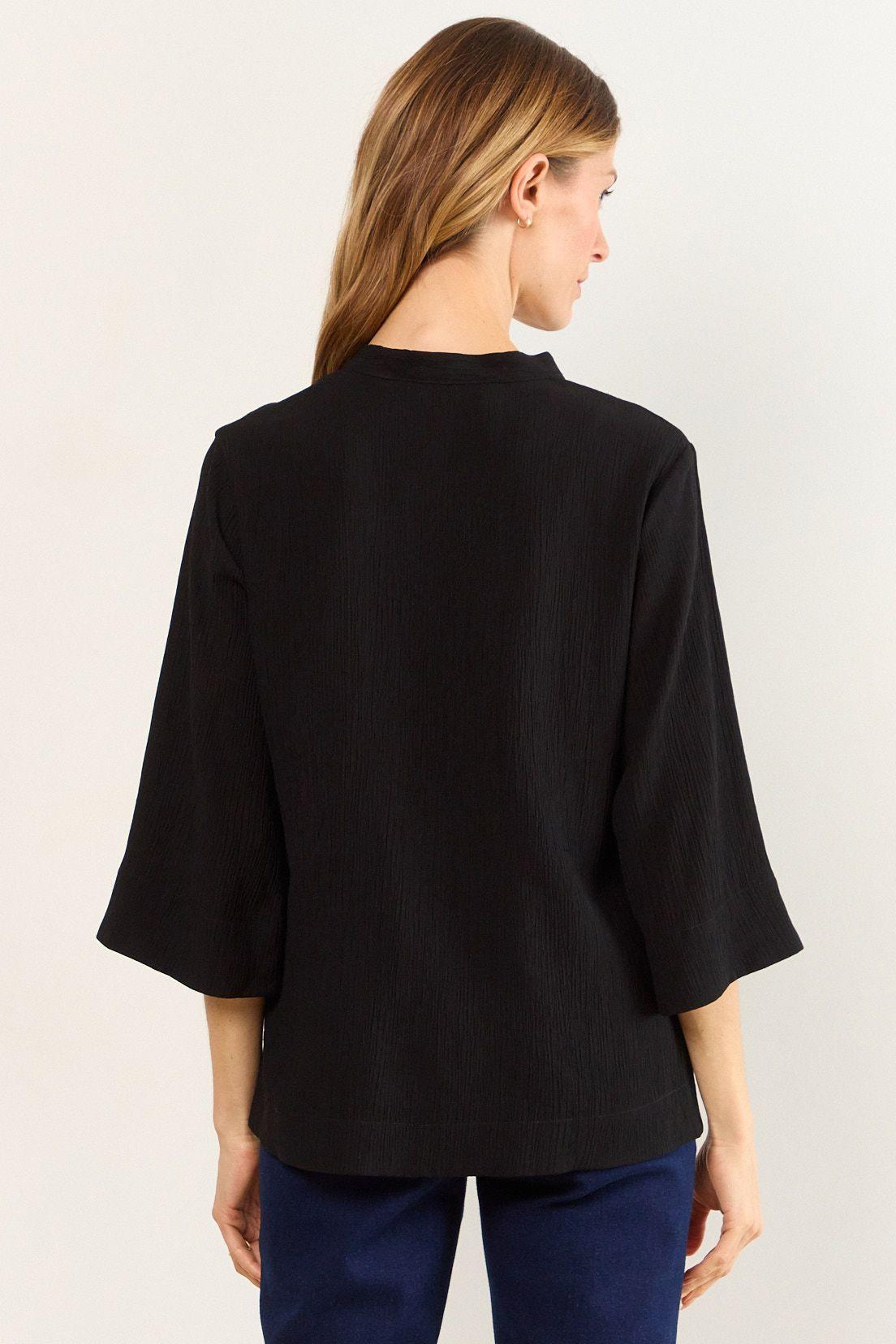 Blusa Holgada Textura Negro Ma Griffe 14002226053102-2