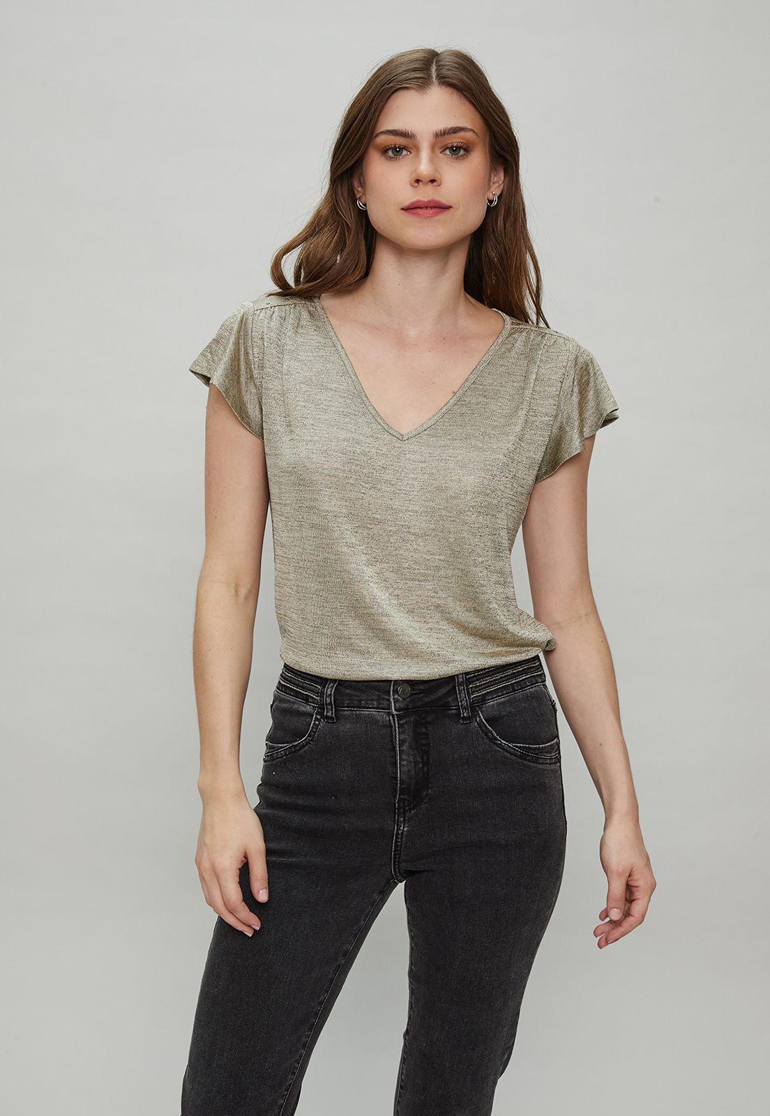 Top Jersey Metalizado Vuelos Beige Ash 14207124053106-0