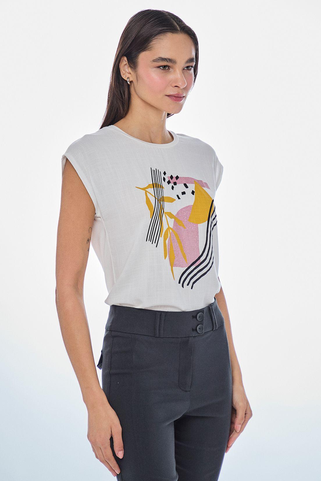 Polera Estampada Blanco iO 14620224002105-2
