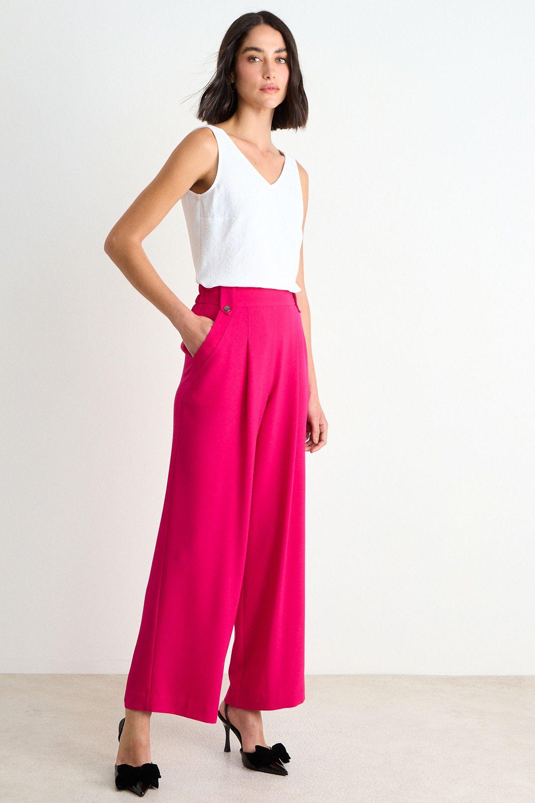 Pantalon Liso Palazzo Fucsia Ash 11007126051116-4