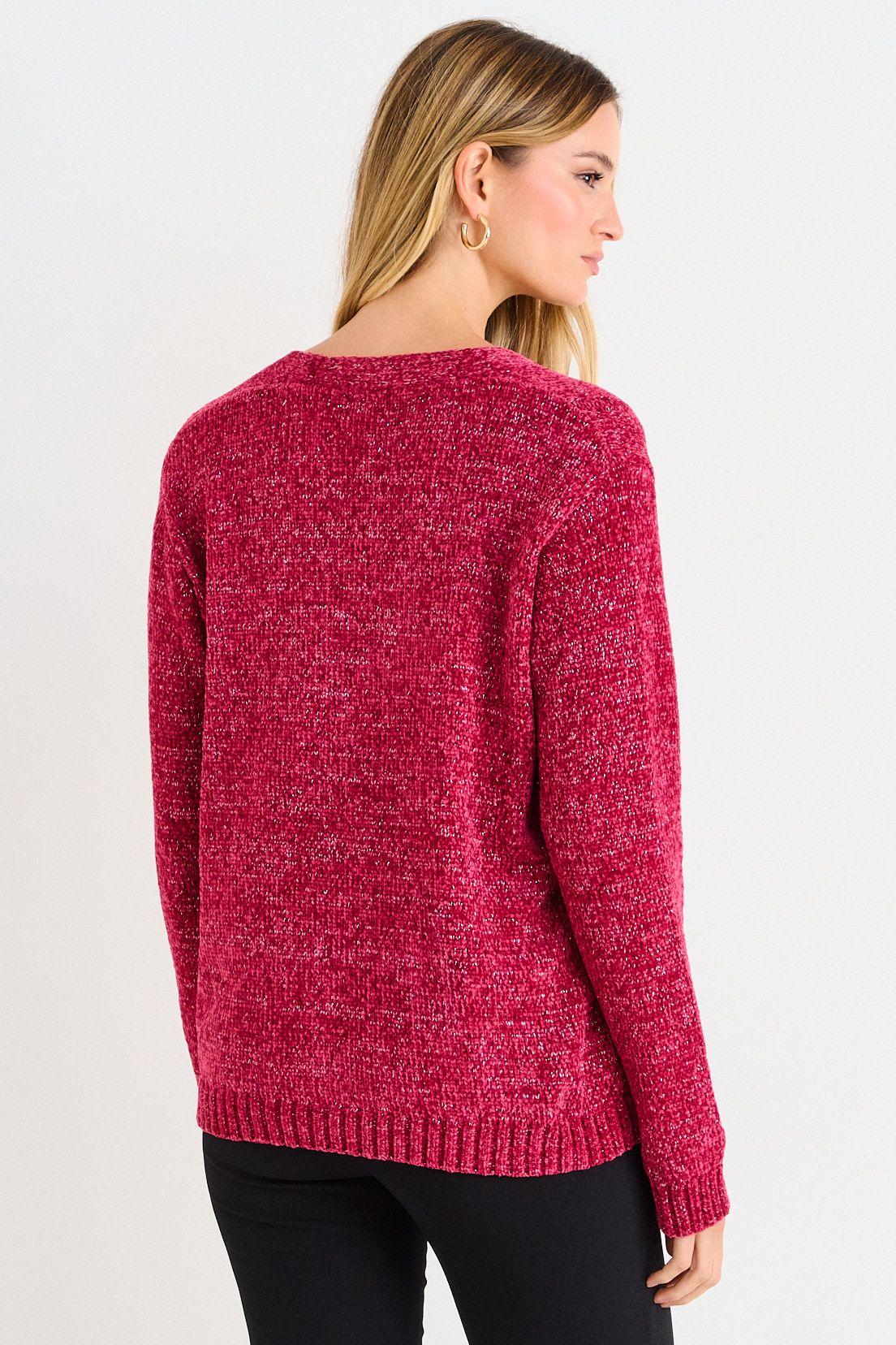 Chaleco Liso Con Lurex Fucsia Ash 18007226003116-2