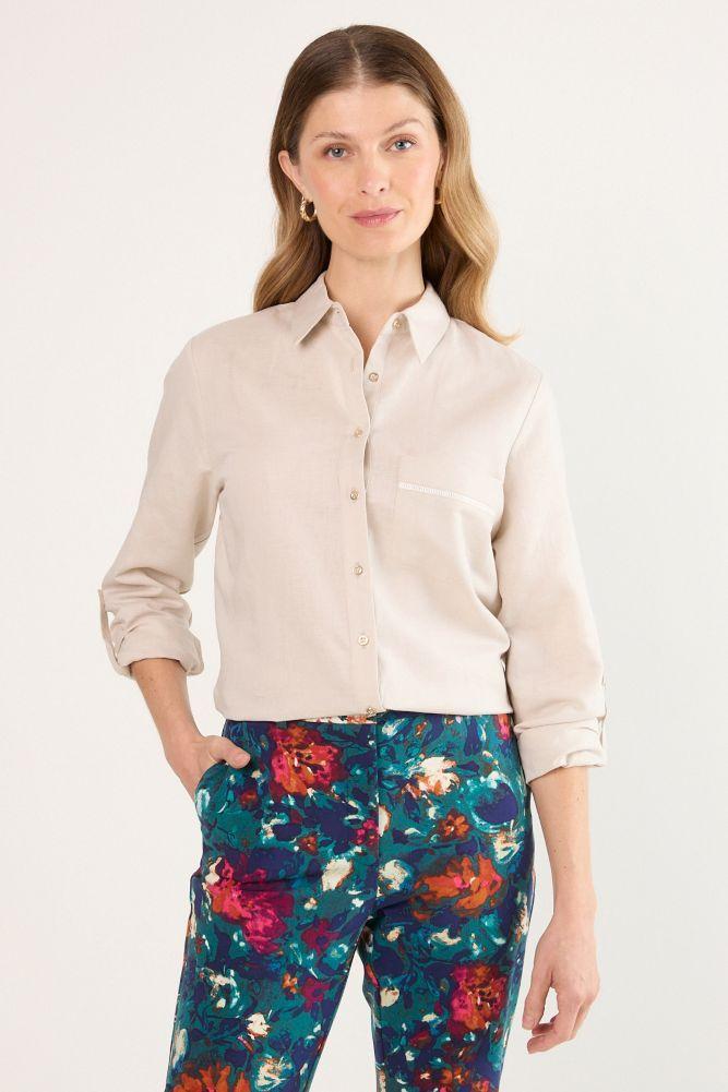 Blusas Manga Larga Beige Ma Griffe 14002225058106-0