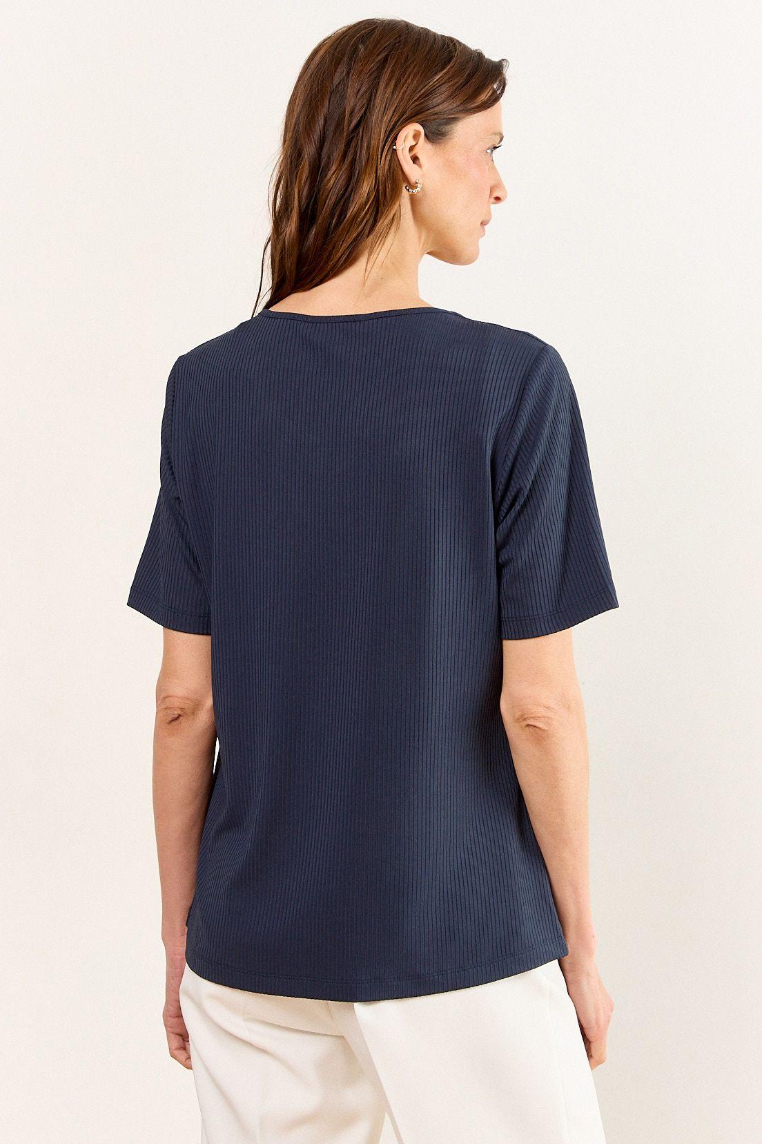 Polera Manga Corta Azul Ma Griffe 14202226060104-2