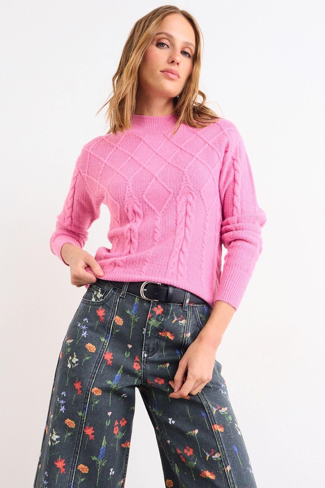 Sweater Liso Rosa iO 18120126026123-1
