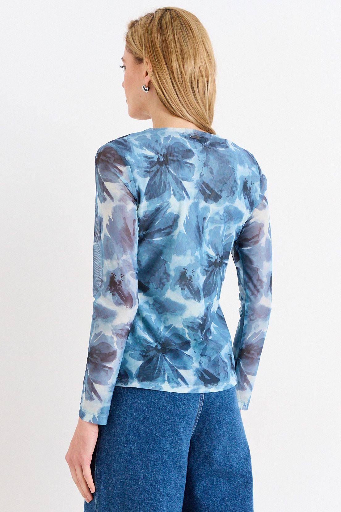 Polera Malla Print Verde Ash 14307226001217-2