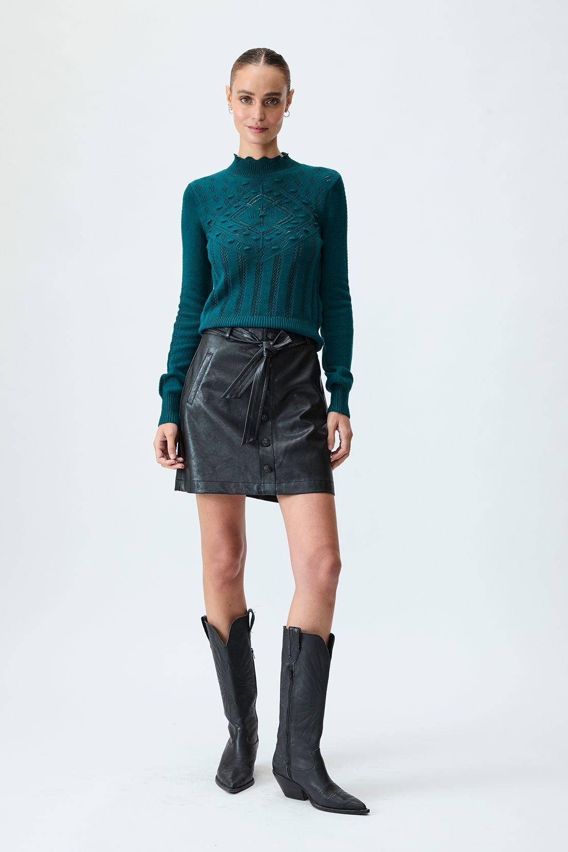 Sweater Liso Verde 18120125011107-1