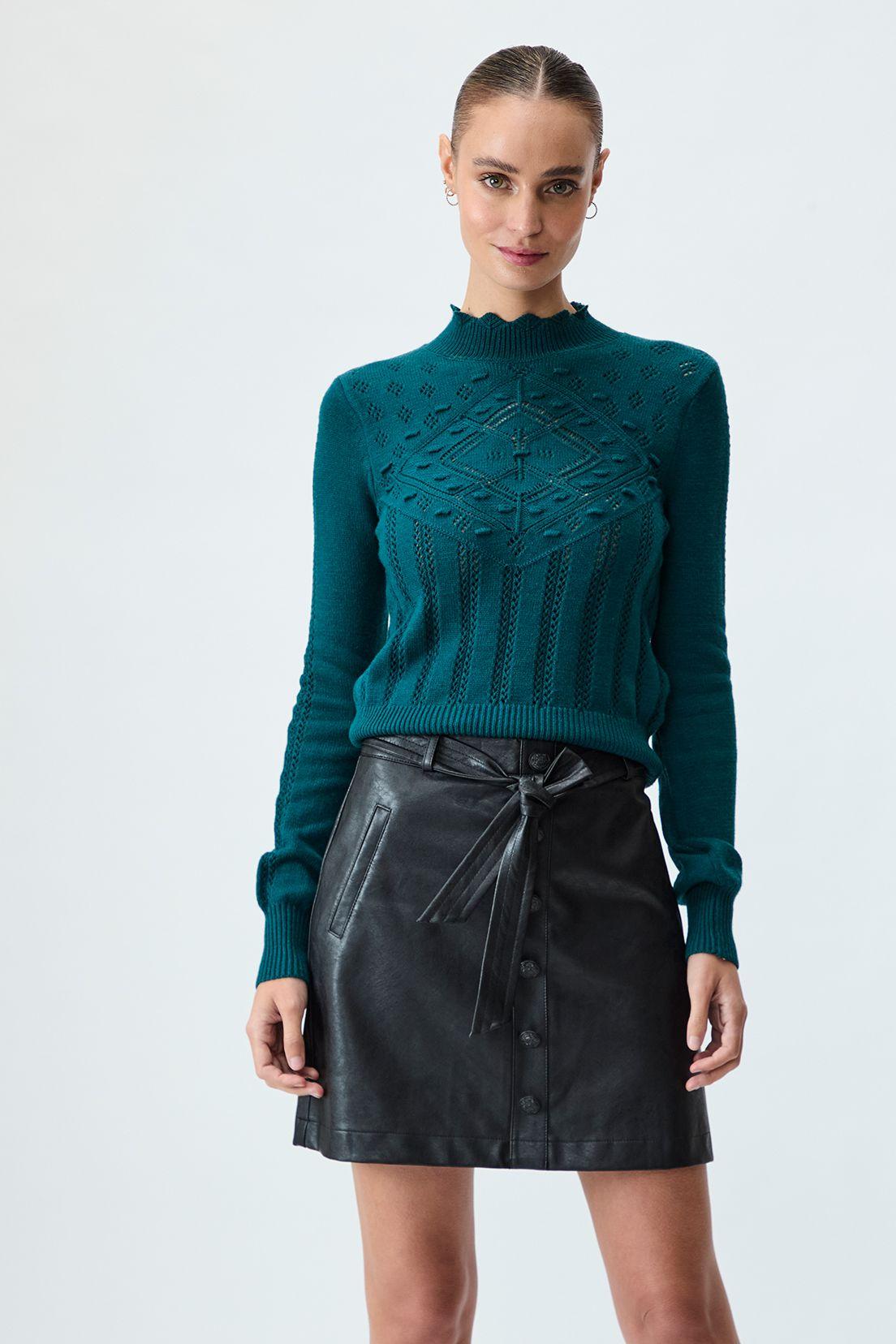 Sweater Liso Verde 18120125011107-3