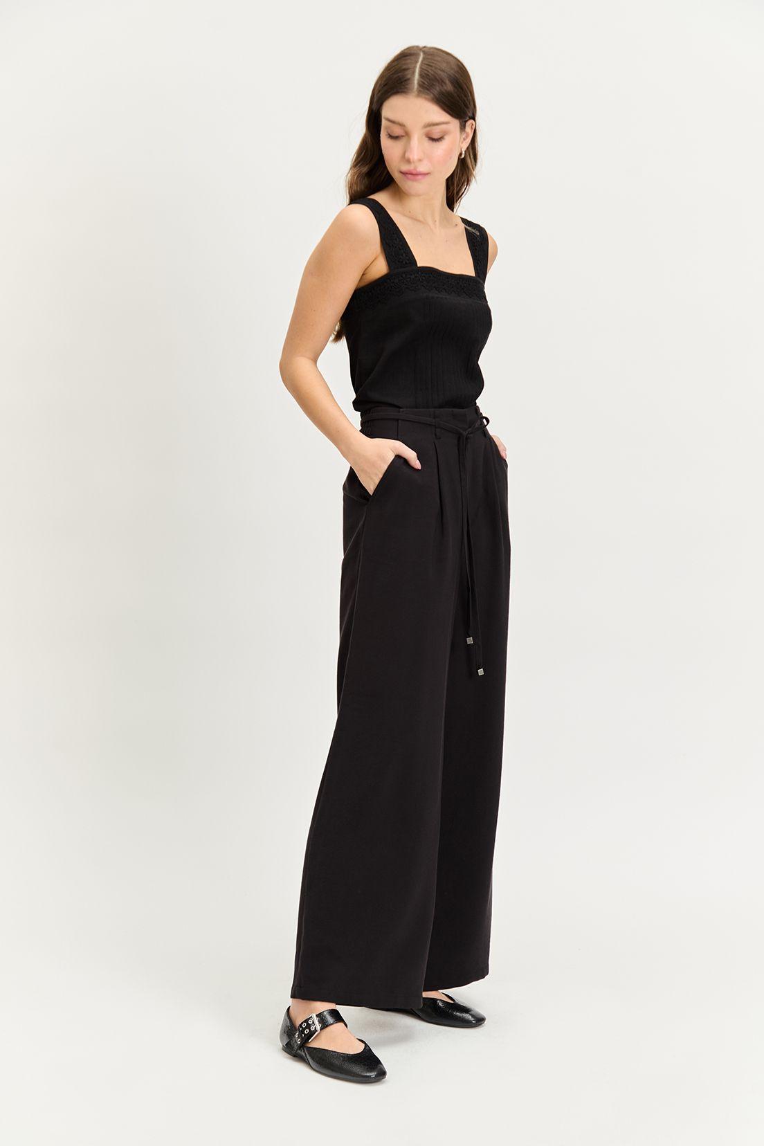 Pantalon Liso Negro iO 11020224017102-3