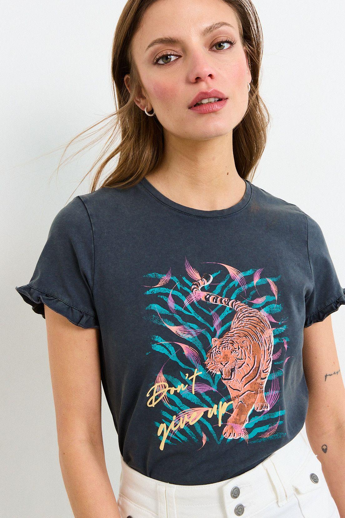 Polera Manga Corta Gris iO 14620226003163-0