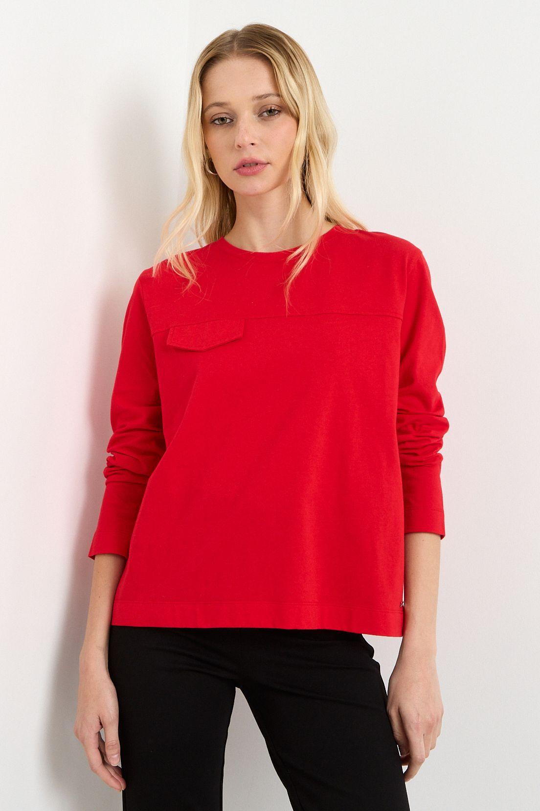 Polera Manga Larga Rojo Ash 14207125060103-0