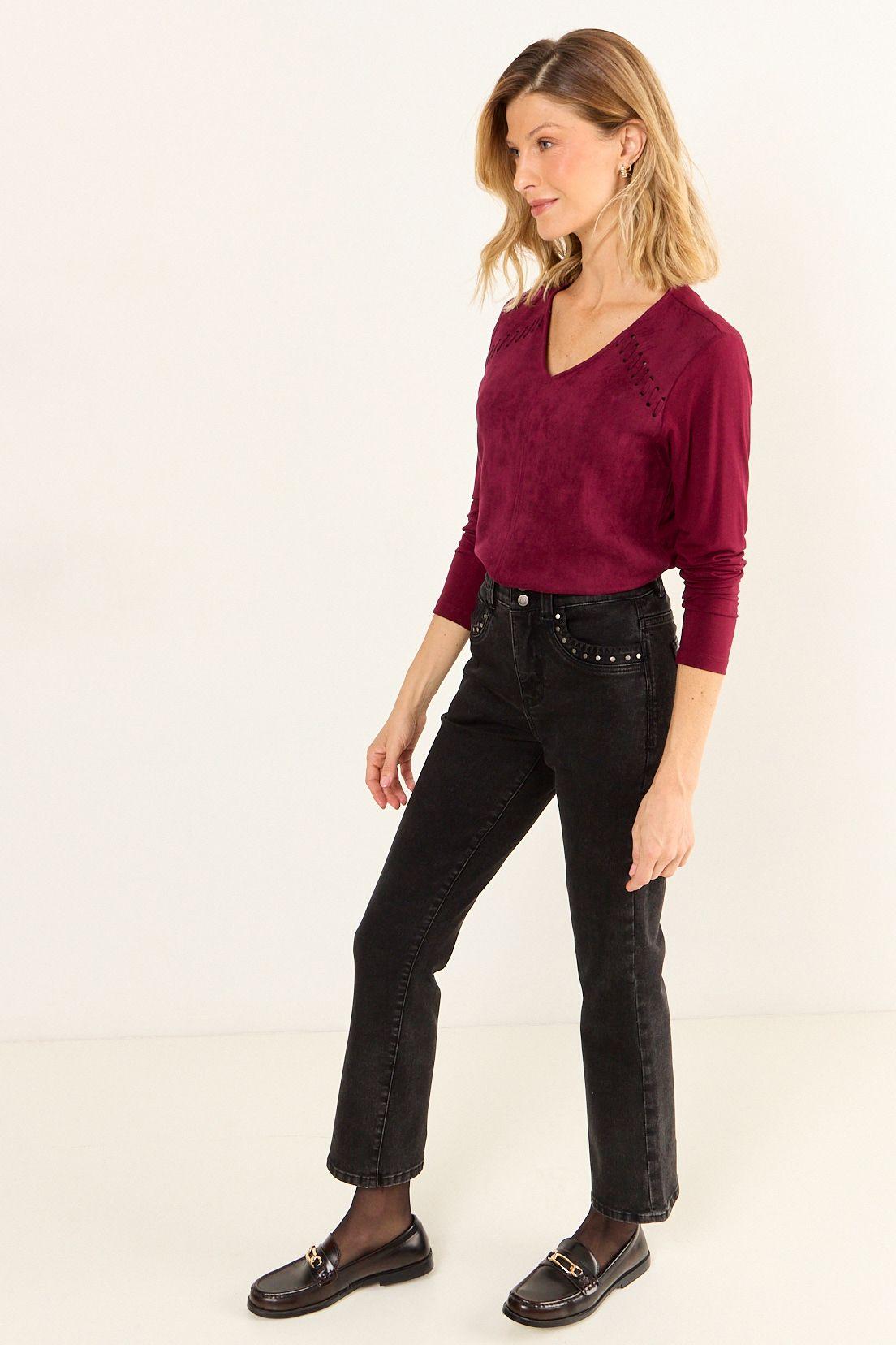 Polera Lisa Burdeos Ma Griffe 14202126055112-4