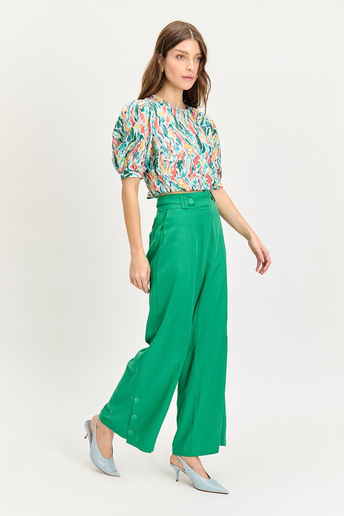 Pantalon Liso verde musgo iO 11020224019107-3