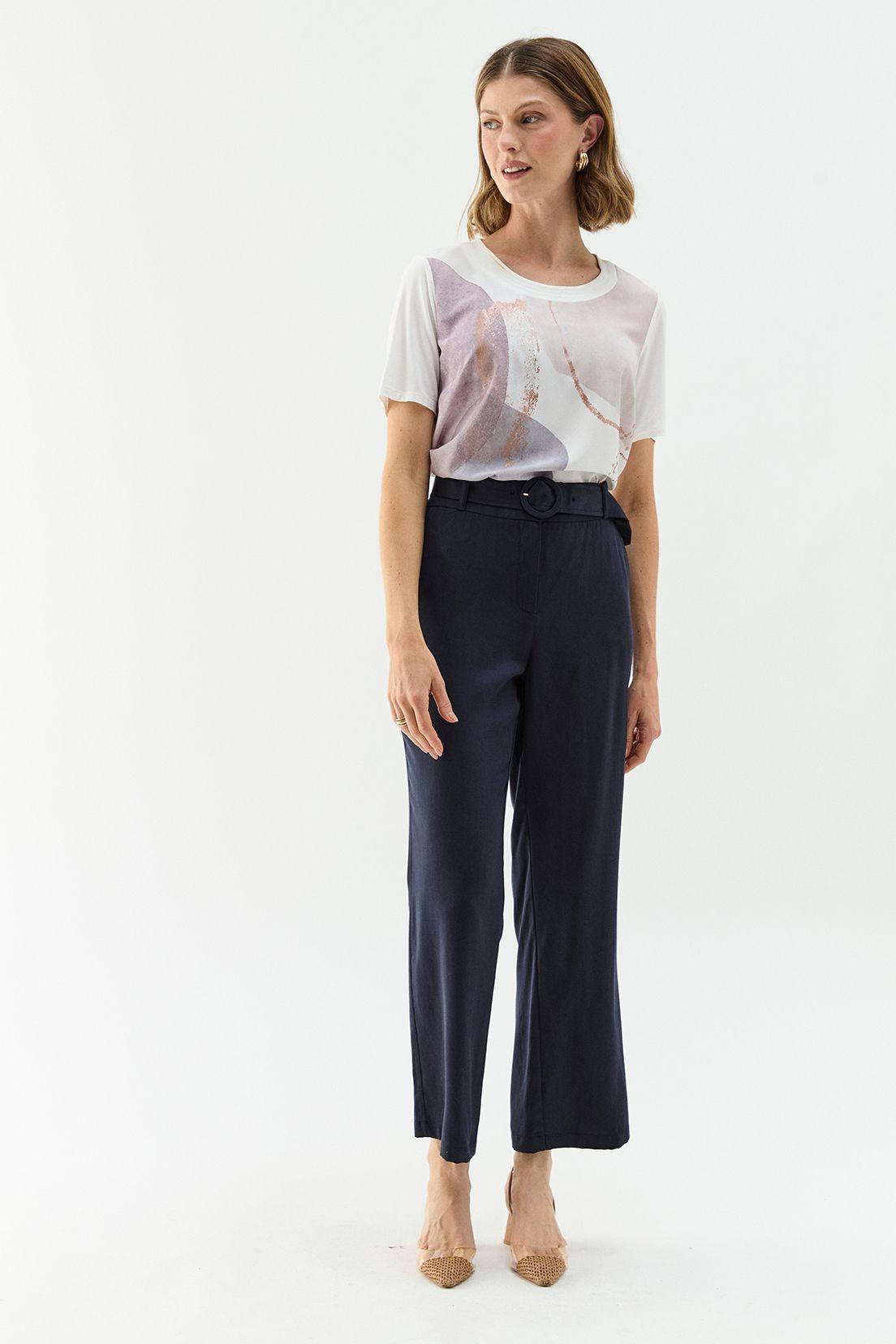 Pantalon Tencel Azul Ma Griffe 11002224059104-1