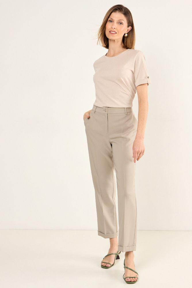 Pantalon Formal Con Basta Doblada Avellana Ma Griffe 11002225048126-0