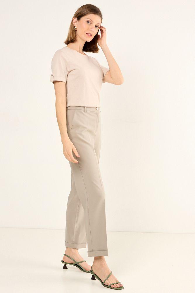 Pantalon Formal Con Basta Doblada Avellana Ma Griffe 11002225048126-4