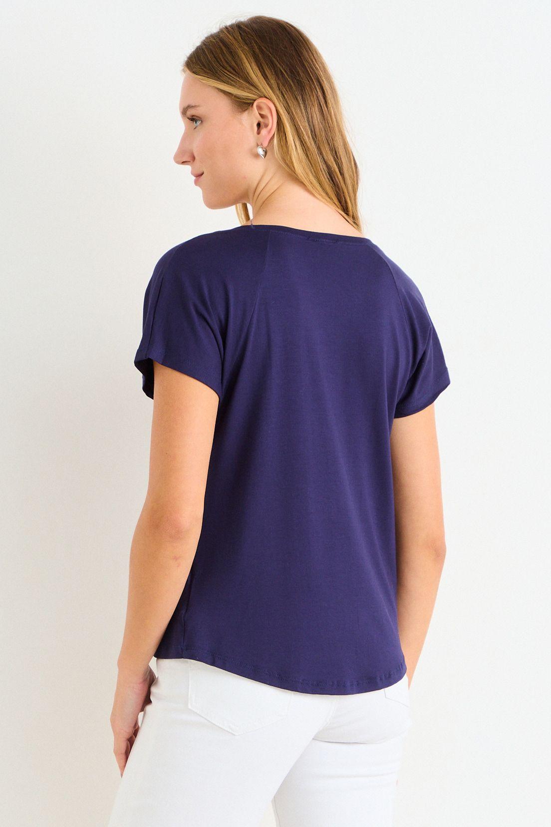 Polera Manga Corta Lisa Azul Marino Ash 14204225094104-2