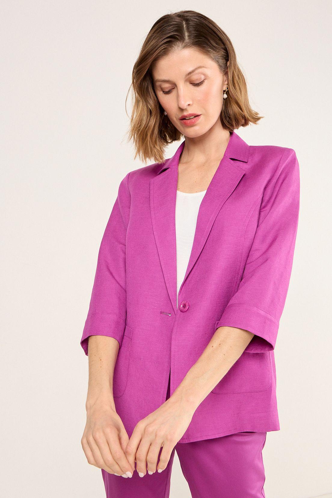 Blazer Liso Violeta Ma Griffe 16004225007641-0