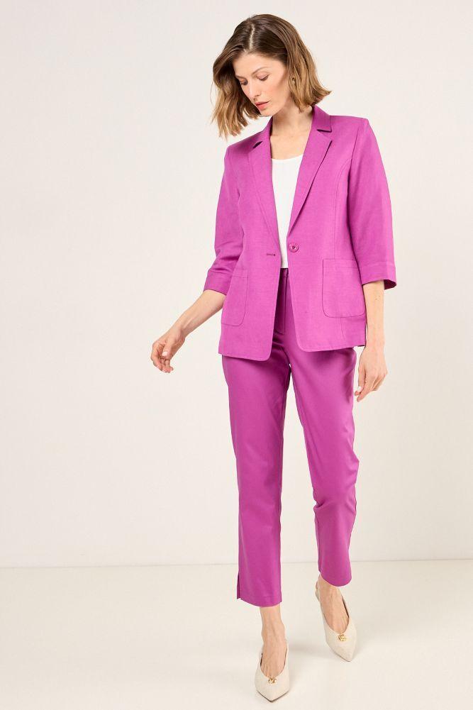 Blazer Liso Violeta Ma Griffe 16004225007641-3