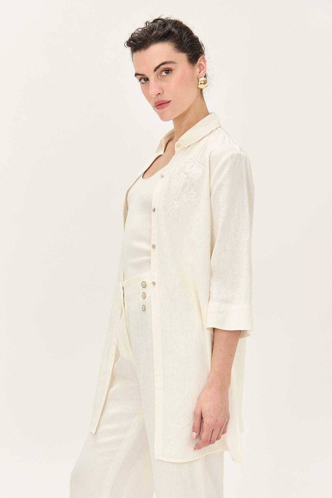 Tapado Camisero Lino Crudo Ma Griffe 15402224055105-3