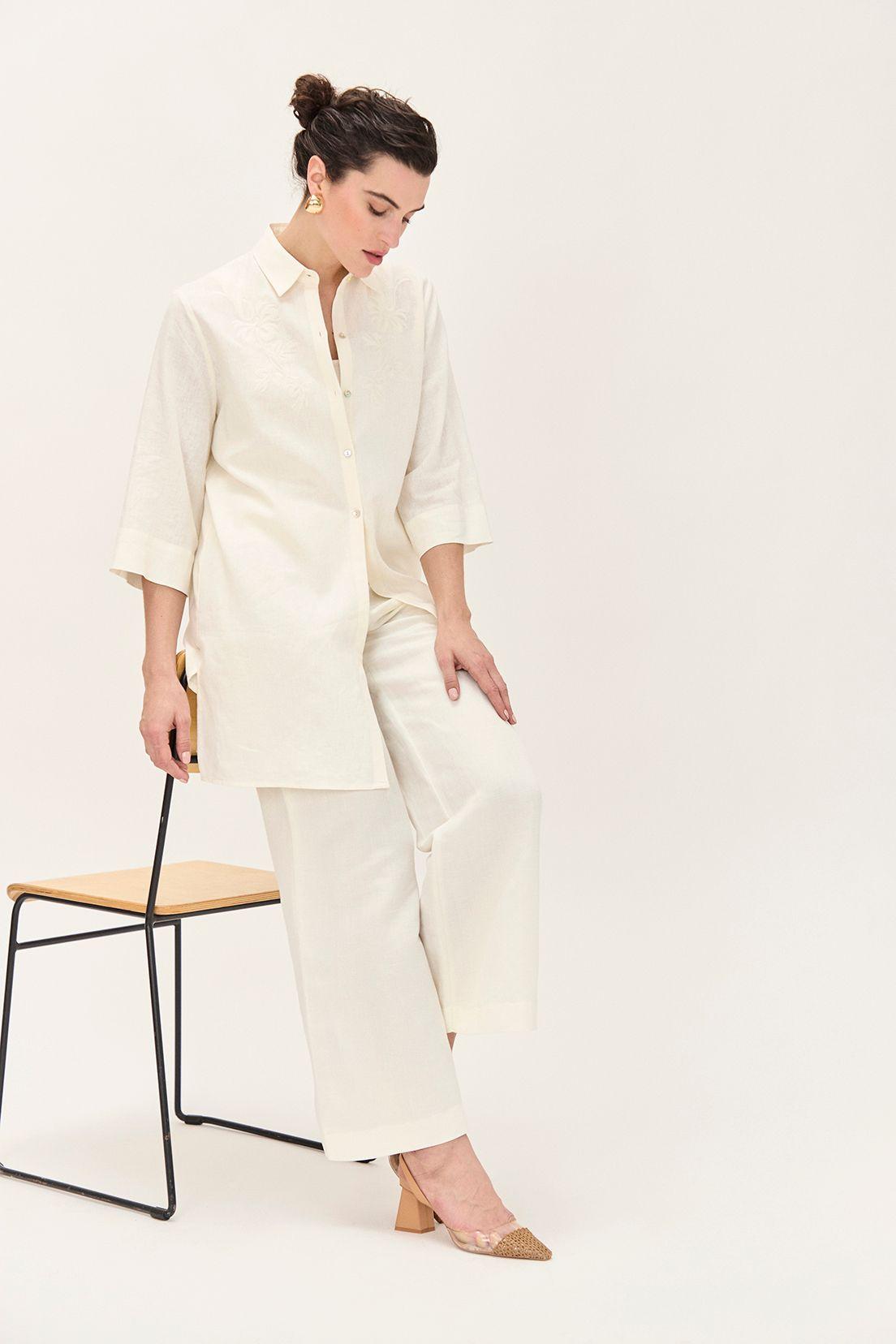 Tapado Camisero Lino Crudo Ma Griffe 15402224055105-1