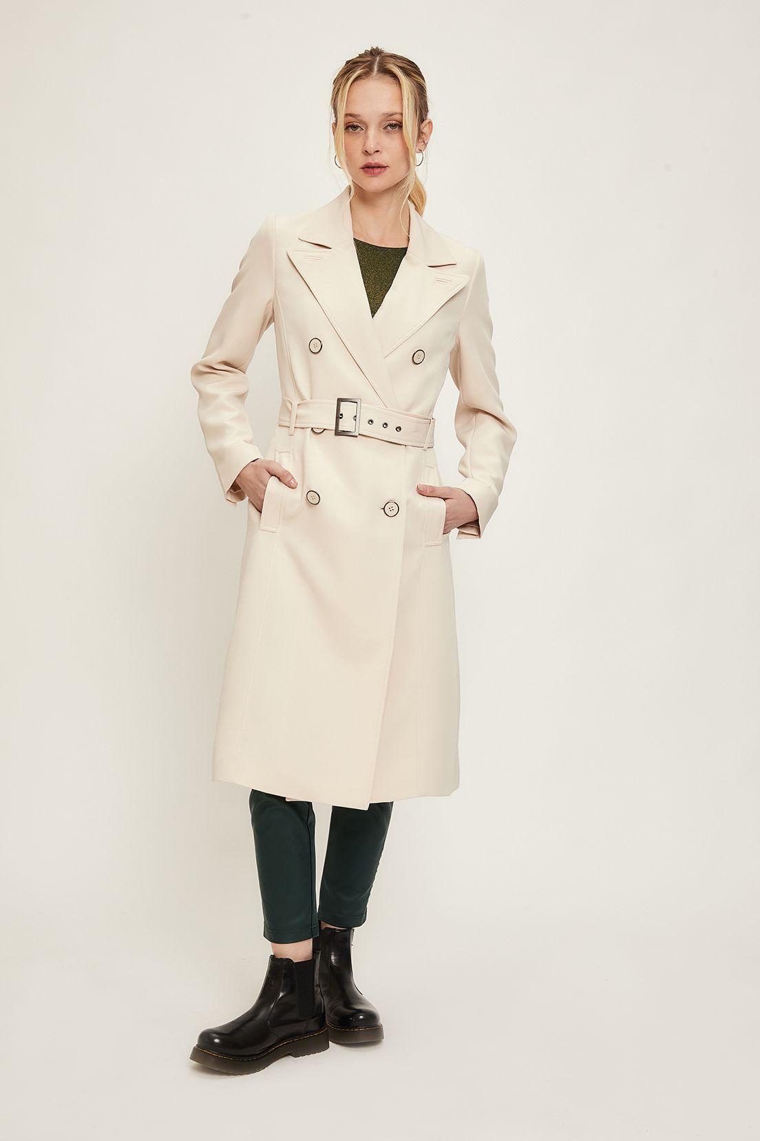 Impermeable (Trench) Liso Beige iO 17420224003106-0