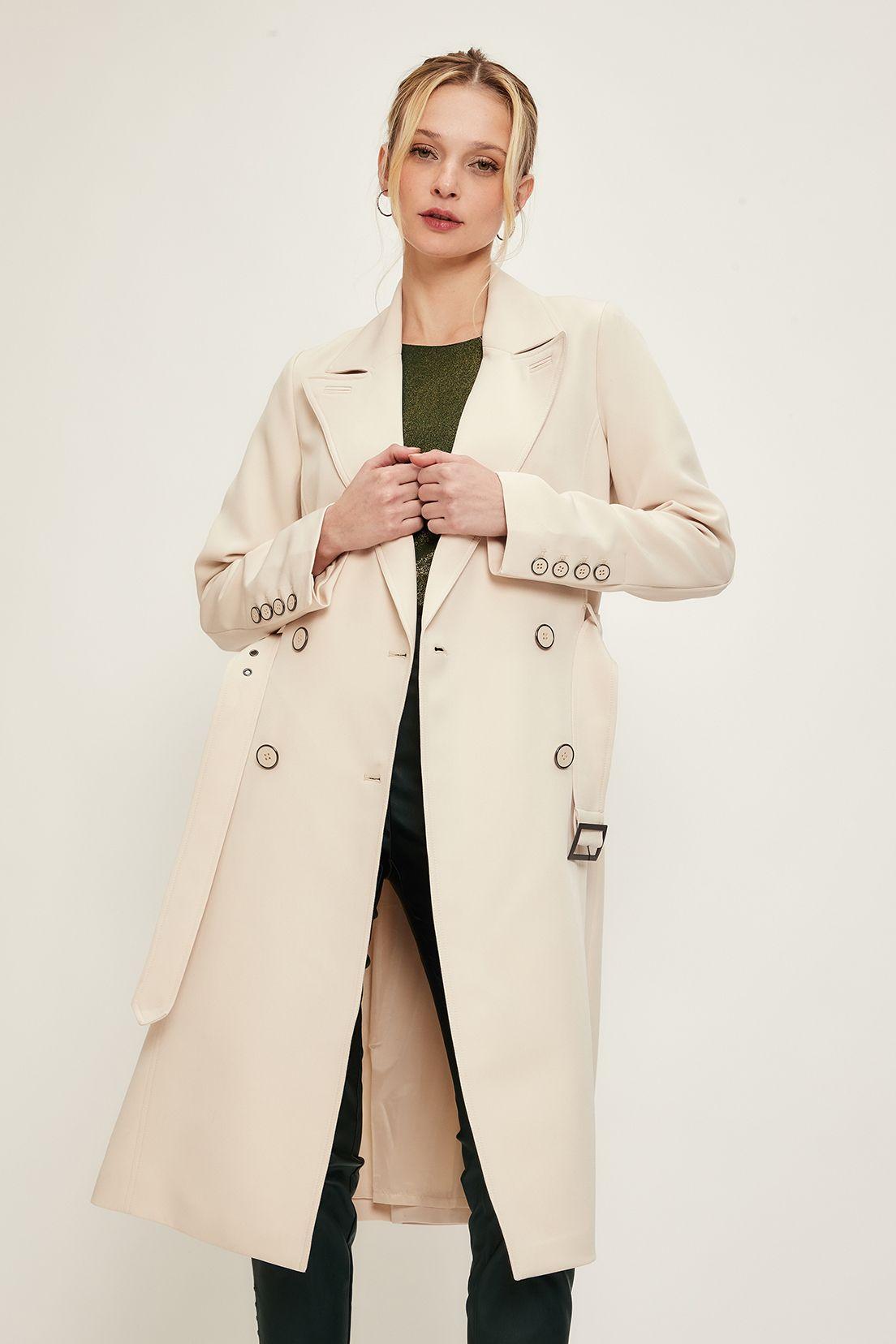 Impermeable (Trench) Liso Beige iO 17420224003106-1