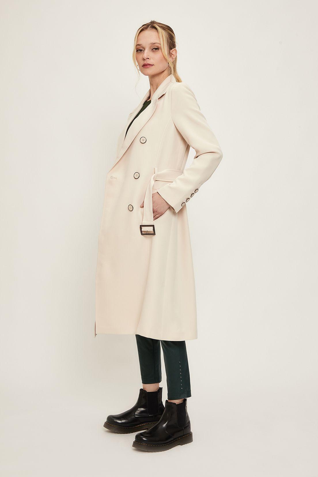 Impermeable (Trench) Liso Beige iO 17420224003106-3