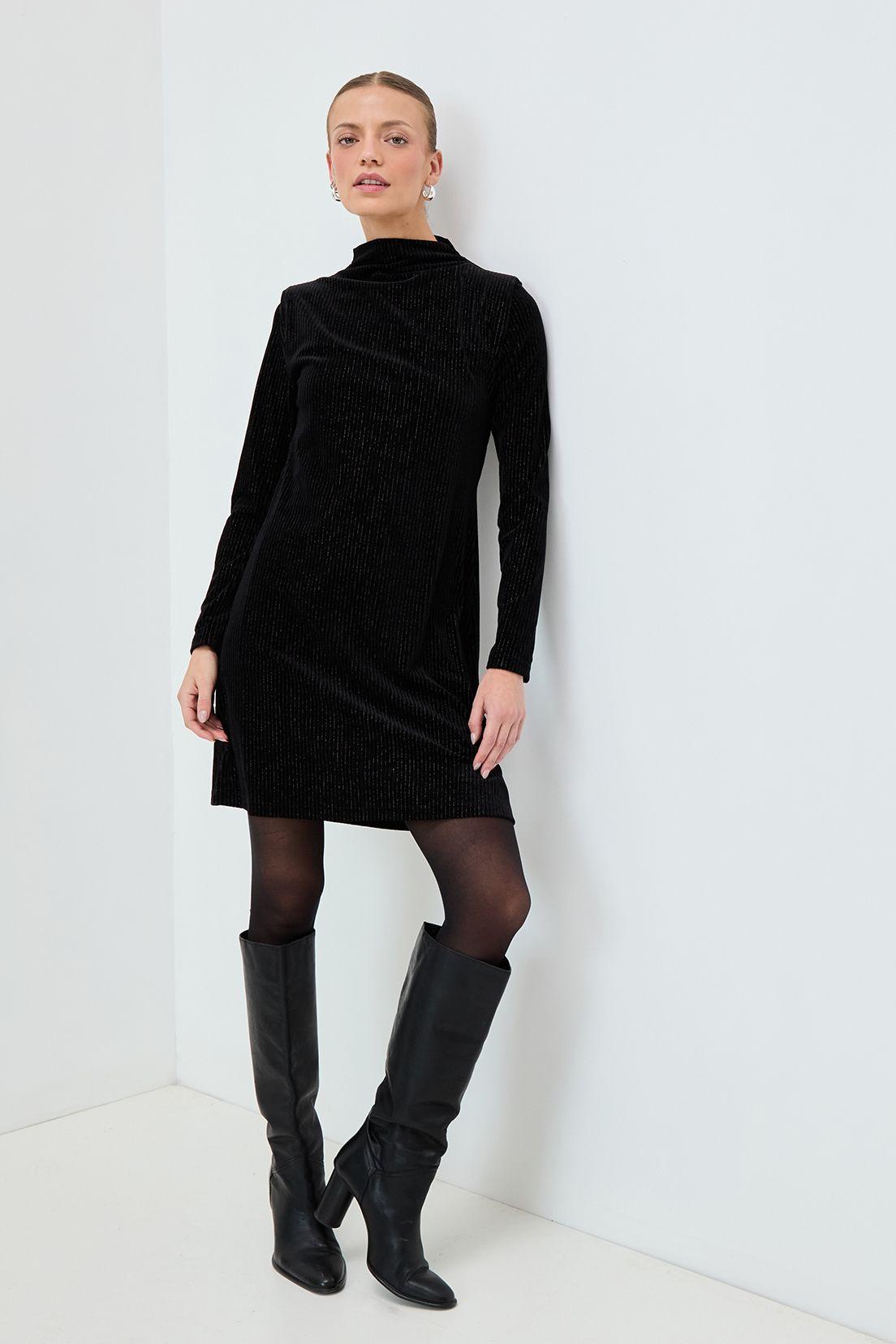 Vestido Liso Negro 13020125005102-0