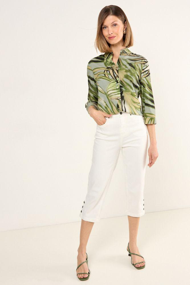 Blusa Viscosa Estampada Verde Oliva Ma Griffe 14102225063107-3